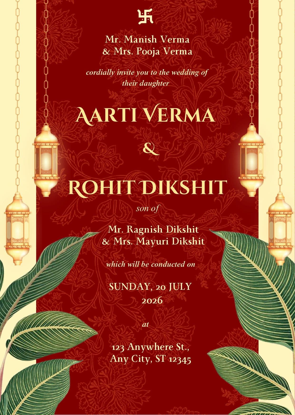 Royal Wedding Invitation – Digital & Print Design - Page 1