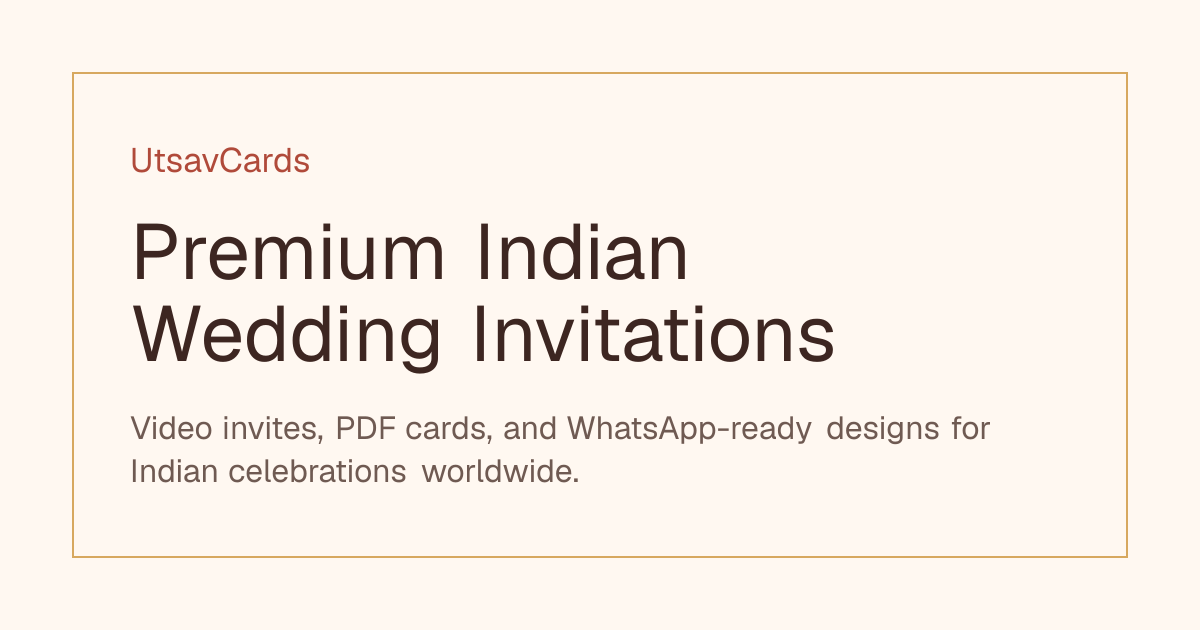 Premium Indian Wedding Invitations